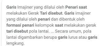 Garis imajiner yang dilalui oleh penari saat melakukan gerak tari disebut. Garis Yang Dibuat Oleh Formasi Penari Saat Menari Dinamakan Brainly Co Id