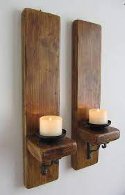 Antique wooden wall candle holders. Pin En Favorite Deco