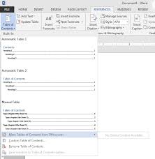 Jan 11, 2021 · click on update table. Word 2013 Toc More Table Of Contents From Office Com Microsoft Community