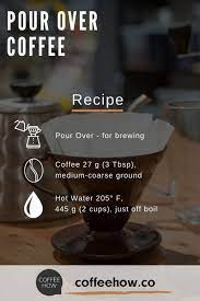 How To Make Pour Over Coffee Brew Guide And Calculator Recipe Coffee Recipes Hot Coffee Drinks Coffee Brewing Methods
