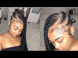 Large Lemonade Braids Tutorial Youtube Lemonade Braids Hairstyles Natural Hair Styles Short Bob Hairstyles