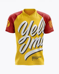 Men S Mtb Trail Jersey Mockup Front View In Apparel Mockups On Yellow Images Object Mockups Clothing Mockup Design Mockup Free Mockup Psd