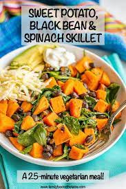 Sweet Potato Black Bean And Spinach Saute Family Food On The Table Recipe In 2021 Vegetarian Recipes Vegetarian Recipes Easy Vegetarian Main Dishes
