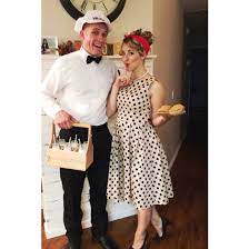 Milkman And Housewife Costume Pregnant Halloween Costumes Mens Halloween Costumes Housewife Costume