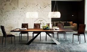 Dining Room Elegant Brown Rectangular Table With Dark Legs Coupled With Brown Chairs Decorated With Cryta Mesas De Comedor Muebles De Comedor Mesa De Comedor
