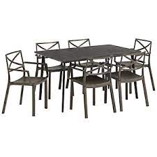 Hardwood 4 seater garden dining set with free cushions by liz frances. Keter 6 Seater Metal Fx Garden Dining Set Wickes Co Uk
