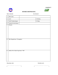 Berikut ini adalah sinospsis singkat beberapa buku lengkap dengan penerbit dan penulisnya Doc Lampiran C Borang Sinopsis Buku Sangeetha Paramasivan Academia Edu