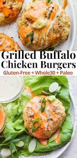 Buffalo Chicken Burgers Recipe Ground Chicken Recipes Healthy Healthy Chicken Recipes Buffalo Chicken Burgers