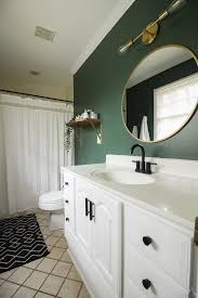 Green Master Bathroom Progress The Power Of Paint And Small Changes Green Bathroom Bathroom Makeover Bathroom Makeovers On A Budget