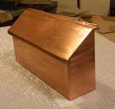 Antique copper finish with antique brass accents. Wall Mount Copper Mailbox Patina Copper Mailbox House Numbers Etsy Copper Mailbox Mounted Mailbox Wall Mount Mailbox