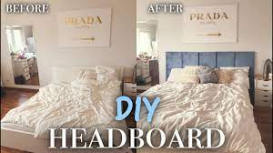 Führen 33 ideen von kopfteil bett selber machen polster bett selber bauen ikea outdoor bett selber machen schaukeln sie sich in den schlaf fabelhafte kopfteil bett gepolstert. Headboard Selbst Machen Bed Transformation Paulinamary Youtube