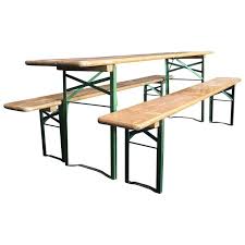 Vintage Collapsible German Beer Garden Table And Bench Set In 2020 Table And Bench Set Garden Table Bench Set