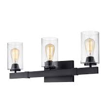 Shop Melchie Matte Black 3 Light Wall Sconce With Bubble Glass Shades Overstock 28369721