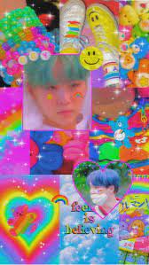 Yoongi Kidcore Pretty Wallpaper Iphone Rainbow Wallpaper Iphone Hippie Wallpaper