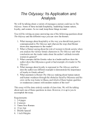 The Odyssey Its Application And Analysis