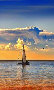 Eureka Gaat Vaak Met Brooks Gaan Zeilen Op Zee Zij Heeft Niet Zo Veel Ervaring Met Zeilen Maar Brooks Wel Sunset Wallpaper Ocean Sunset Seascape