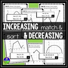 Students Match Graphs To Their Increasing And Decreasing Intervals In This Activity There Are 20 G Google Math Activities Matching Activity Algebra Activities