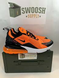 Nike Air Max 270 Total Orange Black Giants Us Sz 9 5 Men S Bv2517 800 Nike Runningshoes Nike Air Max Nike Orange Black