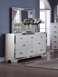 Cosmos Furniture Gloria White Dresser And Mirror Furniture Living Room Modern Home Decor