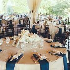 Cream And Navy Tablescapes Navy And Burgundy Wedding Navy Gold Wedding Wedding Table