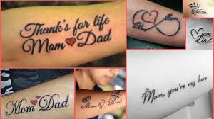 Tattoo on calf men in the style of biomechanics. Mom Dad Tattoos Designs Top 25 Trending Mom Dad Tattoos Ideas For Men And Women Fashion Wing Youtube