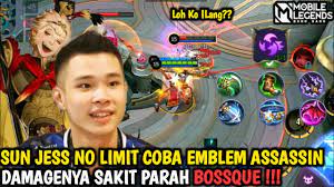 Build sun jess no limit. Sun Jess No Limit Emblem Assassin Dan Build Tersakit 2021 Auto Mode Mengamuk Sun Mobile Legends Youtube