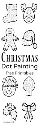 Word searches, puzzles, colouring in, colour by numbers and more! Christmas Dot Painting Free Printables The Resourceful Mama