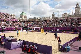 The indoor volleyball competition took place at earls court exhibition centre, in west london, and the beach volleyball tournament was held at horse guards parade in central london. Beach Volleyball The Part Where We Move To London