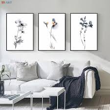 Our framed art takes commitment to another level. Minimalist Silver Grey Floral Watercolor Prints Modern Abstract Wall Art White Background Canvas Painting Home Decor Framed Painting Calligraphy Aliexpress