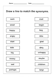 2nd Grade English Worksheets Best Coloring Pages For Kids 2nd Grade Worksheets Synonym Worksheet English Worksheets For Kids