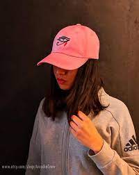 Embroidered Dad Hat Pink Baseball Cap Evil Eye Trucker Hat Christmas Gifts Best Friend Gift Gi Baseball Outfit Pink Baseball Cap Baseball Cap Outfit