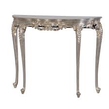 French Chateau Silver Console Table Silver Console Table Hall Console Table White And Gold Bedroom Furniture