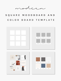 Brand Square Moodboard Color Palette Board Template Website Design Layout Graphic Design Branding Graphic Design Resources