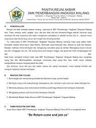Pulang ke pwt mo liburan mo ngaso sambil nunggu hari kemerdekaan idul fitri itu tiba eh di suatu malam yang hening ketua panitia membunyikan ringtone hpku memaksaku membuka mata untuk sekedar melirik tulisan apa erangn yang nongol tu dilayar hpku. 16 Contoh Proposal Reuni Akbar Gif Serverupsus
