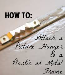 How To Attach A Hanger To A Plastic Frame Plastic Picture Frames Picture Hangers Picture Frame Hangers