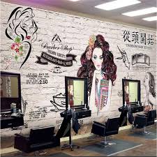 Custom Barber Shop Hair Salon Hairdressing Ladies Mural Wallpaper 3d Beauty Salon Industrial Decor Background Wall Paper 3d Wallpapers Aliexpress