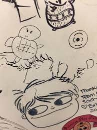 An intern at cartoon network doodled over an original sketch of spike spiegel. Ali Wormologist On Twitter Throwback To When I Was An Intern I Traced Over Spike Spiegel S Lineart Before It Was Completely Faded Now Yall Can Stop Being Salty Https T Co Cqsfoyhhoo