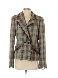 details about armani collezioni women brown wool blazer 44 french