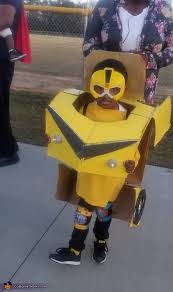 Saved by no car garage. Transformer Autobot Bumblebee Costume Coolest Diy Costumes