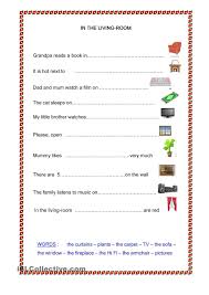 In The Living Room Red Words English Lessons Vocabulary