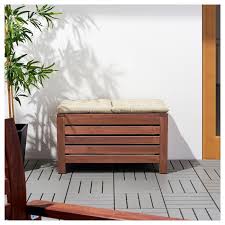 Applaro Storage Bench Outdoor Brown Stained Brown Width 31 1 2 Ikea Outdoor Storage Bench Bench With Storage Storage Bench