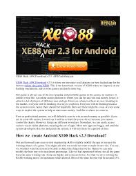 Free slots hack for android extension: Xe88 Hack Apk Download V2 3