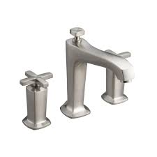 Alibaba.com offers 812 kohler bath faucets products. Kohler Margaux Deck Mount High Flow Bathroom Faucet Trim Kit With Cross Handles In Vibrant Brushed Nickel Valve Not Included K T16236 3 Bn The Home Depot