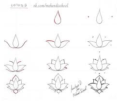 Draw Flower Patterns How To Draw Classic Indian Mehndi Lotus Easy Tutorial Diy Flower Drawing Tutorials Henna Tattoo Designs Beginner Henna Designs