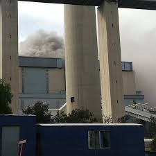 Flames rose overnight from the electrical. Explosion At Eskom Power Station