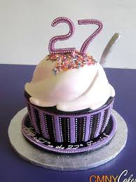 26th Birthday Cake Ideas For Her 27th Birthday Ice Cream Cup Cake 27th Birthday Cake Birthday Cake For Him Giant Cupcakes