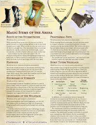 Magic Items Of The Arena 6 New Wondrous Items For Serious And For Fun Une D D Dungeons And Dragons Dungeons And Dragons Homebrew Dungeons And Dragons Game