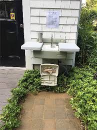 you can get a garden hose sink that
