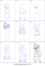 Now draw alvin's eye…trying to place it about where i placed it (notice that it is on the top of the oval line and it is in between the half line and the right side of the face). How To Draw Jeanette From Alvin And The Chipmunks Printable Step By Step Drawing Sheet Drawingtutorials101 Com