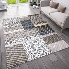 Mit einem modernen teppich bekommt euer wohnbereich einen ganz besonderen charme. Moderner Teppich Mit Patchworkmuster Fur Das Wohnzimmer Schlafzimmer Vimoda Homestyle